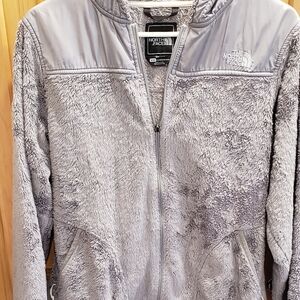 The North Face Gray Teddy Jacket Plush Zip-Up